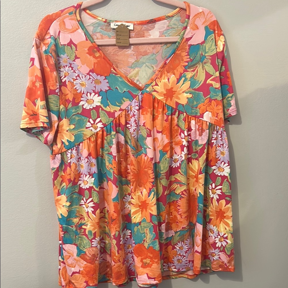 Colorful Floral Women's Top